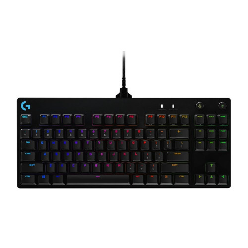Клавиатура игровая Logitech G PRO TKL Black |920-009393| 89 клавиш (2 дополнительных), без цифрового блока, RGB-подсветка, съемный кабель 1,8м