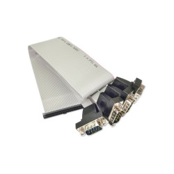 Кабель Advantech 1700000447 F на 4 порта СОМ RS-232, ПВХ, IDC 40P-2.0 - 4xRS-232 D-SUB 9P (M), изоляция 5 В Advantech F Cable IDE#2 40P-2.0/D-SUB 9P(M)4 45cm
