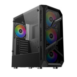 Корпус Xigmatek Lamiya EN40016 ATX, USB3.0x1+USB2.0x2, Front & Left TG, 4PCS X24A Fan, Galaxy II Fan Control Box & Remote (748113)
