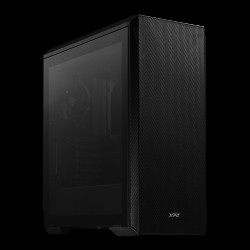 Корпус XPG DEFENDER BLACK [DEFENDER-BKCWW] (Midi-Tower, черный, TG, 120mm fan3)