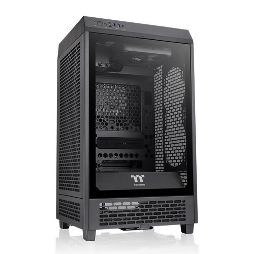 Корпус Thermaltake The Tower 200/Black/Win/SPCC/Tempered Glass1/CT140 Fan2/Color Box