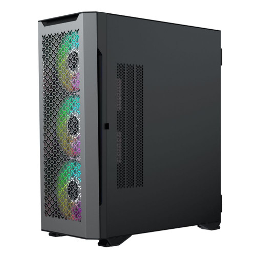 Корпус для ПК ACD Fort 279G ATX, Black, USB2.02+USB 3.0+HD audio, RGB FANs: 4 x 14cm, TGlass side cover, SPCC 0,9 mm., 9 слотов для жестких дисков (7+2)