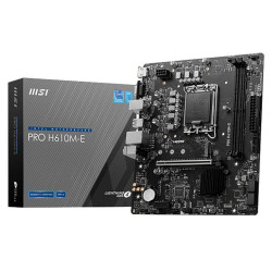 Материнская плата MSI PRO H610M-E H610, LGA1700, 2DDR5, 1PCIEx16, 1PCIEx1, 1M.2, 4USB3.2Gen1, 4USB2.0, 4SATA3.0, 1G, VGA, HDMI, M-ATX, RTL