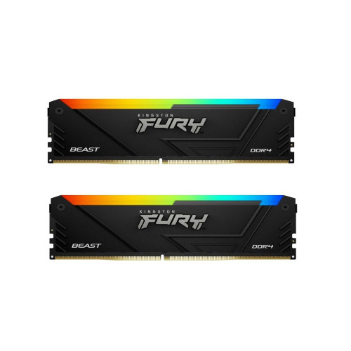 Модуль памяти 32GB Kingston FURY Beast RGB KF432C16BB2AK2/32 DDR4 3200 DIMM Gaming Memory Non-ECC, CL16, 1.35V, Kit (216GB), RTL