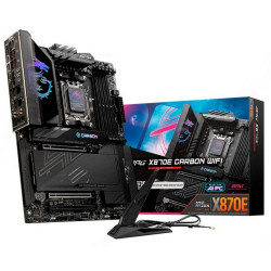 Материнская плата MSI MPG X870E CARBON WIFI X870E, AM5, 4DDR5, 3PCIEx16, 4M.2, 4TypeC, 9USB3.2Gen2, 4USB3.2Gen1, 4USB2.0, 4SATA3.0, 5G, 2.5G, 2Type-C(DP), HDMI, ATX, RTL