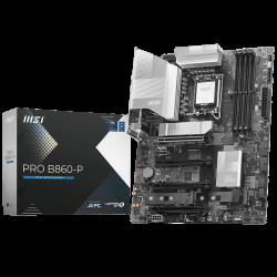 Материнская плата MSI PRO B860-P B860, LGA1851, 4DDR5, 4PCIEx16, 3M.2, 1TypeC, 2USB3.2Gen2, 6USB3.2Gen1, 8USB2.0, 4SATA3.0, 5G, Type-C(DP), DP, HDMI, ATX, RTL