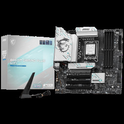 Материнская плата MSI B860M GAMING PLUS WIFI B860, LGA1851, 4DDR5, 4PCIEx16, 3M.2, 1TypeC, 1USB3.2Gen2, 5USB3.2Gen1, 6USB2.0, 4SATA3.0, 5G, Type-C(DP), DP, HDMI, M-ATX, RTL