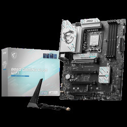 Материнская плата MSI B860 GAMING PLUS WIFI B860, LGA1851, 4DDR5, 4PCIEx16, 3M.2, 1TypeC, 2USB3.2Gen2, 6USB3.2Gen1, 8USB2.0, 4SATA3.0, 5G, Type-C(DP), DP, HDMI, ATX, RTL