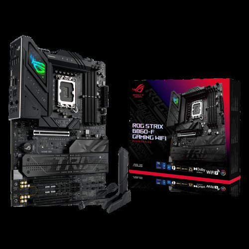 Материнская плата ASUS ROG STRIX B860-F GAMING WIFI LGA1851 ATX 4xDDR5 2xPCIEx16 4xM.2 Thunderbolt USB-C DP HDMI 2.5GLAN Wi-Fi 7 Материнская плата ASUS ROG STRIX B860-F GAMING WIFI LGA1851 ATX 4xDDR5 2xPCIEx16 4xM.2 Thunderbolt USB-C DP HDMI 2.5GLAN Wi-Fi 7