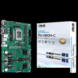 Материнская плата ASUS PRO H810M-C-CSM LGA1851 mATX 2xDDR5 PCIEx16 2xPCIEx1 2xM.2 USB-C DP HDMI DVI VGA GLAN Материнская плата ASUS PRO H810M-C-CSM LGA1851 mATX 2xDDR5 PCIEx16 2xPCIEx1 2xM.2 USB-C DP HDMI DVI VGA GLAN