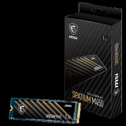 Твердотельный накопитель SSD MSI M.2 2280 1TB SPATIUM M450 Client  S78-440L0M0-P83, PCIe Gen4x4 with NVMe,  3D TLC, R/ W 3400/ 2500