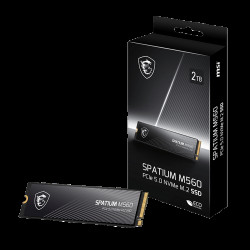 Твердотельный накопитель SSD MSI M.2 2280 2TB SPATIUM M560 Client SSD S78-440Q940-P83, PCIe Gen4x4 with NVMe,  3D TLC, R/ W 4900/ 4400
