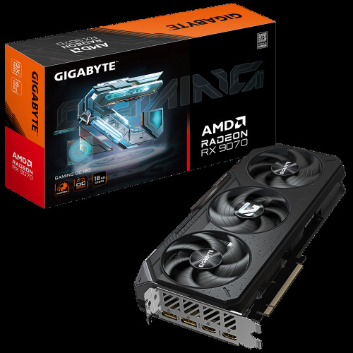 Видеокарта Gigabyte RX9070 GAMING OC 16GB GDDR6 256bit 2xDP 2xHDMI 3FAN RTL