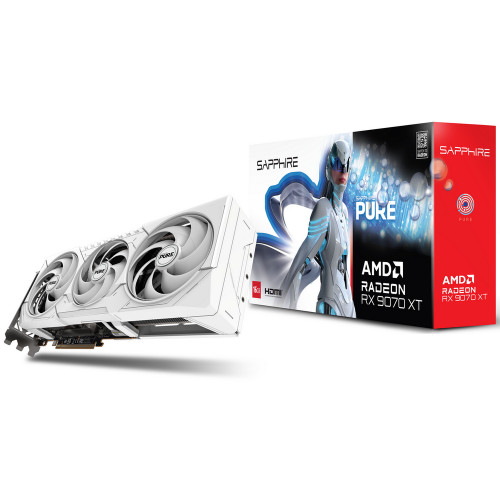 Видеокарта Sapphire RX9070XT PURE OC 16GB GDDR6 256bit 2xDP 2xHDMI 3FAN RTL Видеокарта Sapphire RX9070XT PURE OC 16GB GDDR6 256bit 2xDP 2xHDMI 3FAN RTL