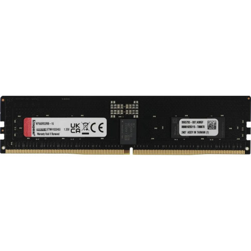 Модуль памяти Kingston OEM 16GB DDR5 6000 FURY Renegade Pro RDIMM Black XMP ECC Registered DIMM (Single Module) 1RX8 32-38-38 1.35V 288-pin 16Gbit Модуль памяти Kingston OEM 16GB DDR5 6000 FURY Renegade Pro RDIMM Black XMP ECC Registered DIMM (Single Module) 1RX8 32-38-38 1.35V 288-pin 16Gbit