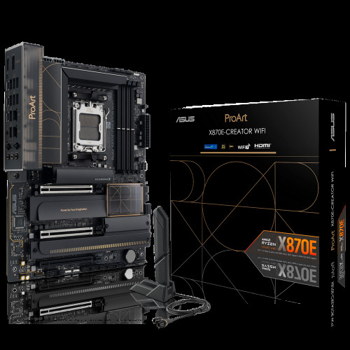 Материнская плата ASUS PROART X870E-CREATOR WIFI AM5 ATX 4xDDR5 3xPCIEx16 4xM.2 3xUSB-C DP HDMI 2.5GLAN 10GLAN Wi-Fi 7 Материнская плата ASUS PROART X870E-CREATOR WIFI AM5 ATX 4xDDR5 3xPCIEx16 4xM.2 3xUSB-C DP HDMI 2.5GLAN 10GLAN Wi-Fi 7