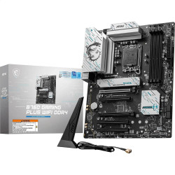 Материнская плата MSI B760 GAMING PLUS WIFI DDR4 B760, LGA1700, 4DDR4, 5PCIEx16, 2M.2, 2TypeC, 2USB3.2Gen2, 2USB3.2Gen1, 8USB2.0, 4SATA3.0, 2.5G, DP, HDMI, ATX, RTL