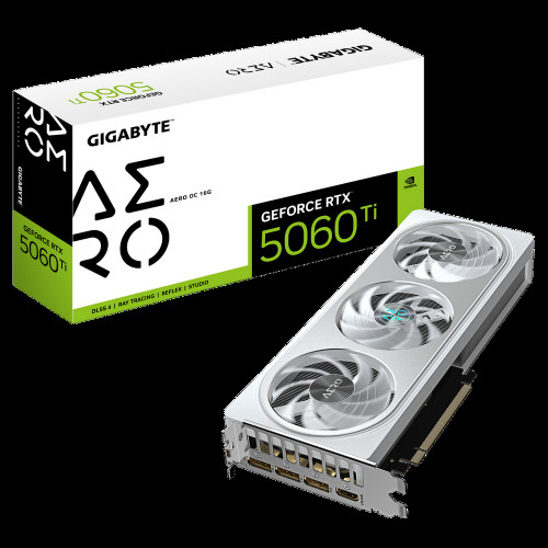 Видеокарта Gigabyte RTX5060Ti AERO OC 16GB GDDR7 128bit 3xDP HDMI 3FAN RTL