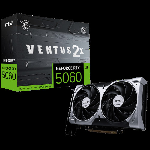 Видеокарта MSI RTX5060 VENTUS 2X OC 8GB GDDR7 128bit 3xDP HDMI 2FAN RTL