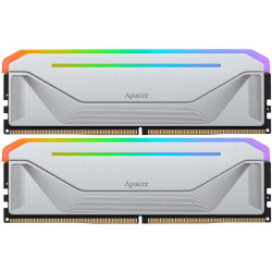 Модуль памяти Apacer 64GB DDR5 5200 DIMM OC NOX RGB Silver w/HS, kit 2x32GB CL40, 1.25V