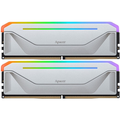 Модуль памяти Apacer 64GB DDR5 5200 DIMM OC NOX RGB Silver w/HS, kit 2x32GB CL40, 1.25V Модуль памяти Apacer 64GB DDR5 5200 DIMM OC NOX RGB Silver w/HS, kit 2x32GB CL40, 1.25V
