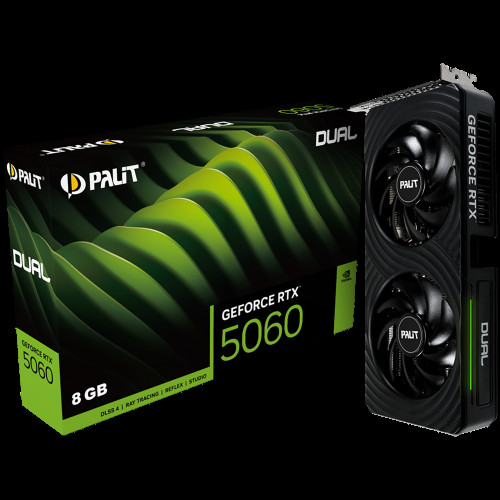 Видеокарта Palit RTX5060 DUAL 8GB GDDR7 128bit 3xDP HDMI 2FAN RTL