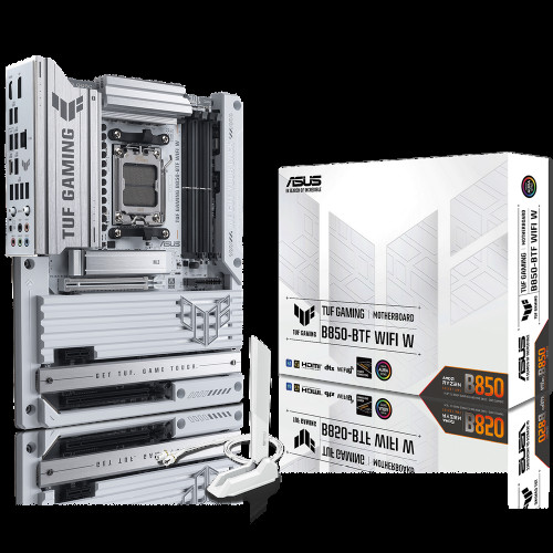 Материнская плата ASUS TUF GAMING B850-BTF WIFI W AM5 ATX 4xDDR5 2xPCIEx16 PCIEx1 3xM.2 USB-C DP HDMI 2.5GLAN WI FI 7 Материнская плата ASUS TUF GAMING B850-BTF WIFI W AM5 ATX 4xDDR5 2xPCIEx16 PCIEx1 3xM.2 USB-C DP HDMI 2.5GLAN WI FI 7