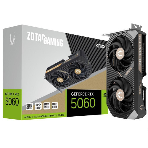 Видеокарта Zotac RTX5060 AMP 8GB GDDR7 128bit 3xDP HDMI 2FAN MEDIUM PACK Видеокарта Zotac RTX5060 AMP 8GB GDDR7 128bit 3xDP HDMI 2FAN MEDIUM PACK