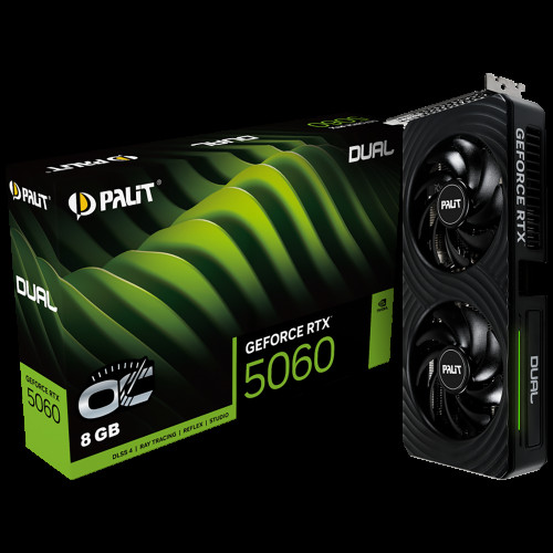 Видеокарта Palit RTX5060 DUAL OC 8GB GDDR7 128bit 3xDP HDMI 2FAN RTL Видеокарта Palit RTX5060 DUAL OC 8GB GDDR7 128bit 3xDP HDMI 2FAN RTL