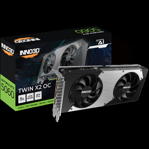 Видеокарта INNO3D RTX5060 TWIN X2 ОС 8GB GDDR7 128bit 3xDP HDMI 2FAN RTL