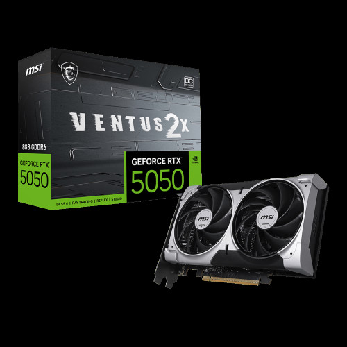 Видеокарта MSI RTX5050 VENTUS 2X OC 8GB GDDR6 128bit 3xDP HDMI 2FAN RTL