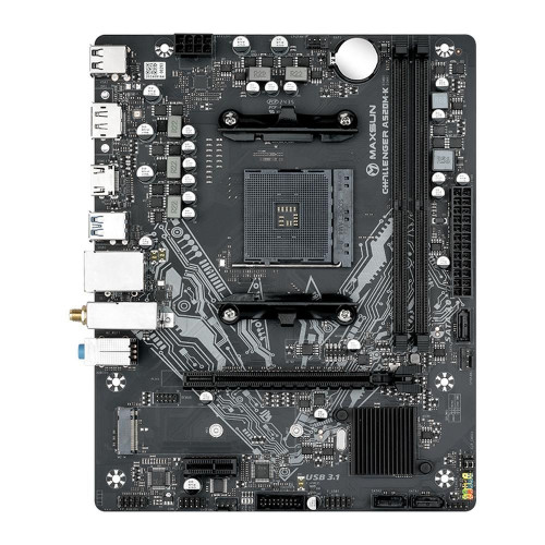Материнская плата Maxsun MS-Challenger A520M-K WIFI B550, AM4, 2DDR4, 1PCIEx16, 1PCIEx1, 2M.2, 4USB3.2Gen1, 6USB2.0, 3SATA3.0, 1G, VGA, HDMI, M-ATX, RTL Материнская плата Maxsun MS-Challenger A520M-K WIFI B550, AM4, 2DDR4, 1PCIEx16, 1PCIEx1, 2M.2, 4USB3.2Gen1, 6USB2.0, 3SATA3.0, 1G, VGA, HDMI, M-ATX, RTL