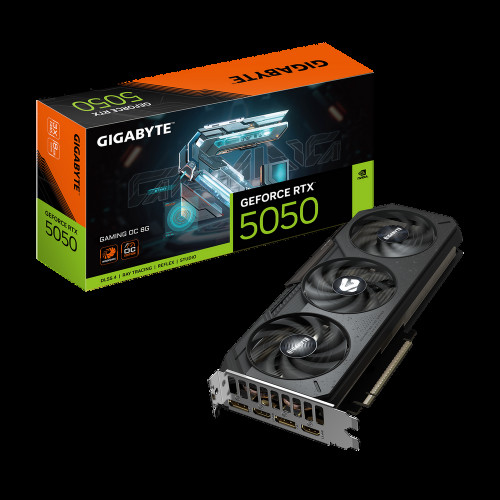 Видеокарта Gigabyte RTX5050 GAMING OC 8GB GDDR6 128bit 2xDP 2xHDMI 3FAN RTL