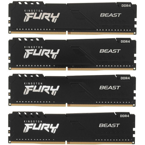 Модуль памяти Kingston OEM 16GB Kingston DDR4 2666 DIMM FURY Beast Black Gaming Memory KF426C16BBK4/16 Non-ECC, CL16, 1.2V, 512x8 Кит 4х4 , RTL oem Модуль памяти Kingston OEM 16GB Kingston DDR4 2666 DIMM FURY Beast Black Gaming Memory KF426C16BBK4/16 Non-ECC, CL16, 1.2V, 512x8 Кит 4х4 , RTL oem