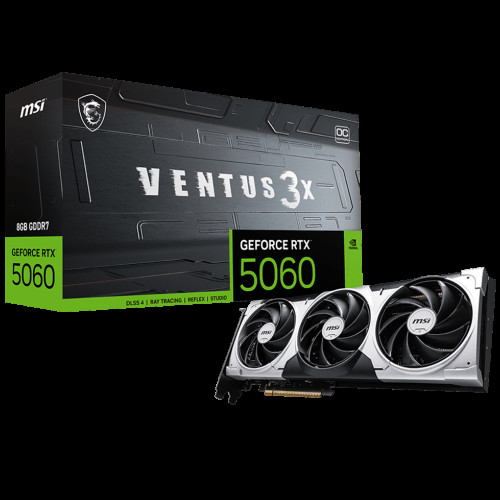 Видеокарта MSI RTX5060 VENTUS 3X OC 8GB GDDR7 128bit 3xDP HDMI 3FAN RTL