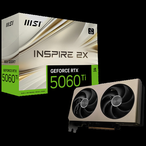 Видеокарта MSI RTX5060Ti INSPIRE 2X 8GB GDDR7 128bit 3xDP HDMI 2FAN RTL