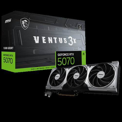 Видеокарта MSI RTX5070 VENTUS 3X 12GB GDDR7 192bit 3xDP HDMI 3FAN RTL