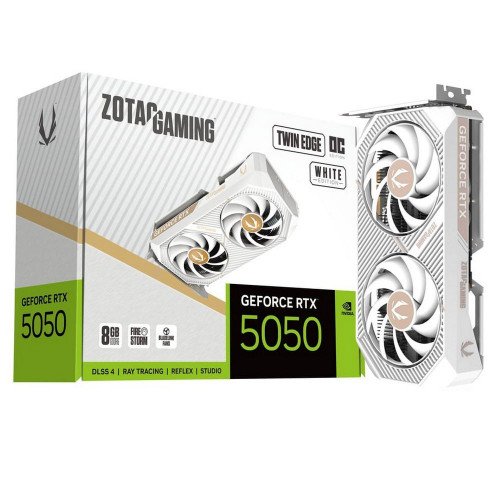 Видеокарта Zotac RTX5050 TWIN EDGE OC WHITE ED 8GB GDDR6 128bit 3xDP HDMI 2FAN MEDIUM PACK Видеокарта Zotac RTX5050 TWIN EDGE OC WHITE ED 8GB GDDR6 128bit 3xDP HDMI 2FAN MEDIUM PACK