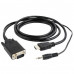 Кабель HDMI-VGA Cablexpert A-HDMI-VGA-03-10, 19M/15M + 3.5Jack, 3м, черный, позол.разъемы, пакет {80} (098045) Кабель HDMI-VGA Cablexpert A-HDMI-VGA-03-10, 19M/15M + 3.5Jack, 3м, черный, позол.разъемы, пакет {80} (098045)
