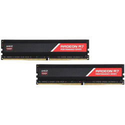 Модуль памяти AMD Radeon™ R7 Performance Series Black Gaming Memory R7S416G2606U2K 16GB DDR4 2666 DIMM Non-ECC, CL16, 1.2V, Heat Shield, Kit (2x8GB), RTL (183122)
