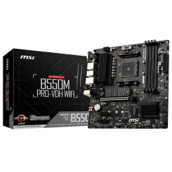 Материнская плата MSI B550M PRO-VDH WIFI B550, AM4, 4DDR4, 1PCIEx16, 2PCIEx1, 2M.2, 1TypeC, 6USB3.2Gen1, 6USB2.0, 4SATA3.0, 1G, VGA, DP, HDMI, M-ATX, RTL