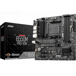 Материнская плата MSI B550M PRO-VDH B550, AM4, 4DDR4, 1PCIEx16, 2PCIEx1, 2M.2, 1TypeC, , 6USB3.2Gen1, 6USB2.0, 4SATA3.0, 1G, VGA, DP, HDMI, M-ATX, RTL