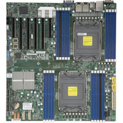Материнская плата SuperMicro  MBD-X12DPI-NT6-B 3rd Gen Intel® Xeon® Scalable processors Dual Socket LGA-4189 (Socket P+) supported, CPU TDP supports Up to 270W TDP, 3 UPI up to 11.2 GT/s,Intel® C621A,Up to 4TB RDIMM,DDR4-3200MHz Up to 4TB 3DS ECC LRDIMM,D