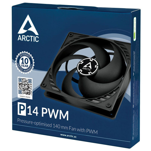 Вентилятор корпусной ARCTIC Cooling P14 PWM PST (black/black) - retail (ACFAN00125A)