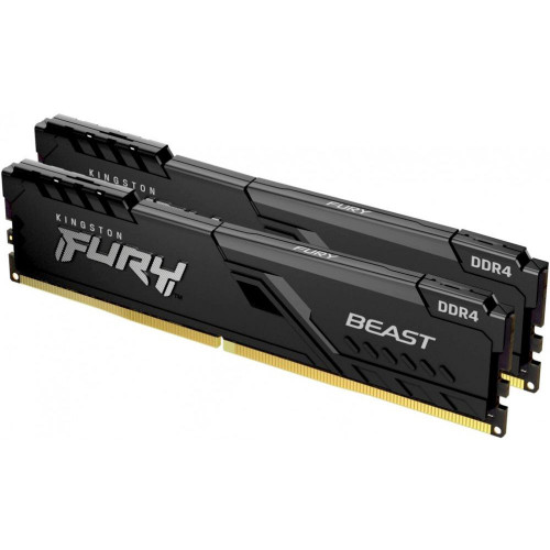 Модуль памяти Kingston FURY Beast Black Gaming Memory KF436C18BBK2/32 32GB DDR4 3600 DIMM Non-ECC, CL18, 1.35V, 2Gx8 Кит 2х16, RTL, (319743) Модуль памяти Kingston FURY Beast Black Gaming Memory KF436C18BBK2/32 32GB DDR4 3600 DIMM Non-ECC, CL18, 1.35V, 2Gx8 Кит 2х16, RTL, (319743)