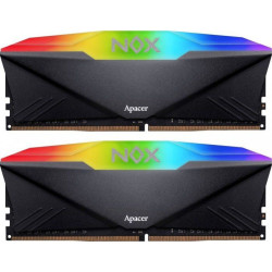 Модуль памяти Apacer NOX RGB Black Gaming Memory AH4U16G32C28YNBAA-2 16GB DDR4 3200 DIMM Non-ECC, CL16, 1.35V, Kit (2x8GB), Intel XMP 2.0, Heat Sink, RTL Модуль памяти Apacer NOX RGB Black Gaming Memory AH4U16G32C28YNBAA-2 16GB DDR4 3200 DIMM Non-ECC, CL16, 1.35V, Kit (2x8GB), Intel XMP 2.0, Heat Sink, RTL