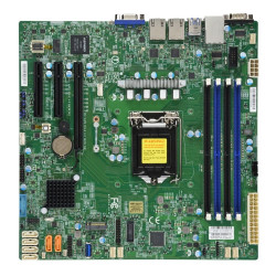 Материнская плата SuperMicro  MBD-X11SCL-F-B LGA1151v2,C242,4DDR4,6SATA 6G RAID,M.2,3PCIE,2Glan,5USB3.1,VGA) BULK (327645) (incl. 1x I/O Shield MCP-260-00042-0N, 2x CBL-0044L)